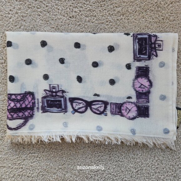 Cashmere & Silk Scarf- Shoes, Makeup, Watches, Glasses, Handbags Alberotanza - Picture 16 of 16